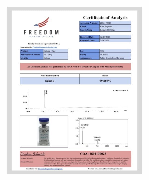 Research Grade Selank Peptide - Image 2